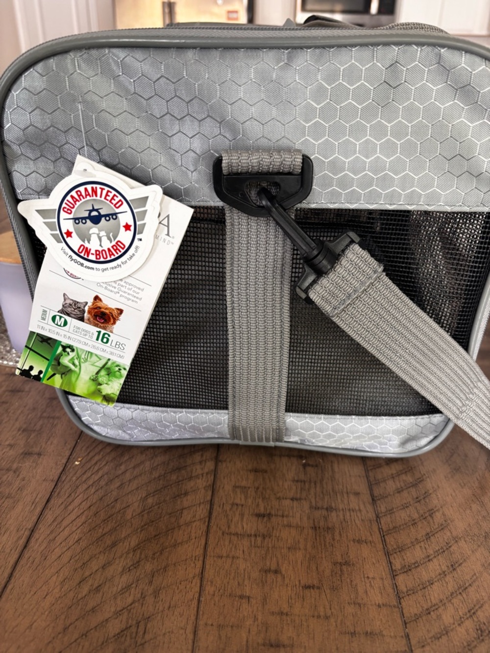 Sherpa Gray Small Pet Carrier ( dogs or cats up to 16 lbs) NWT